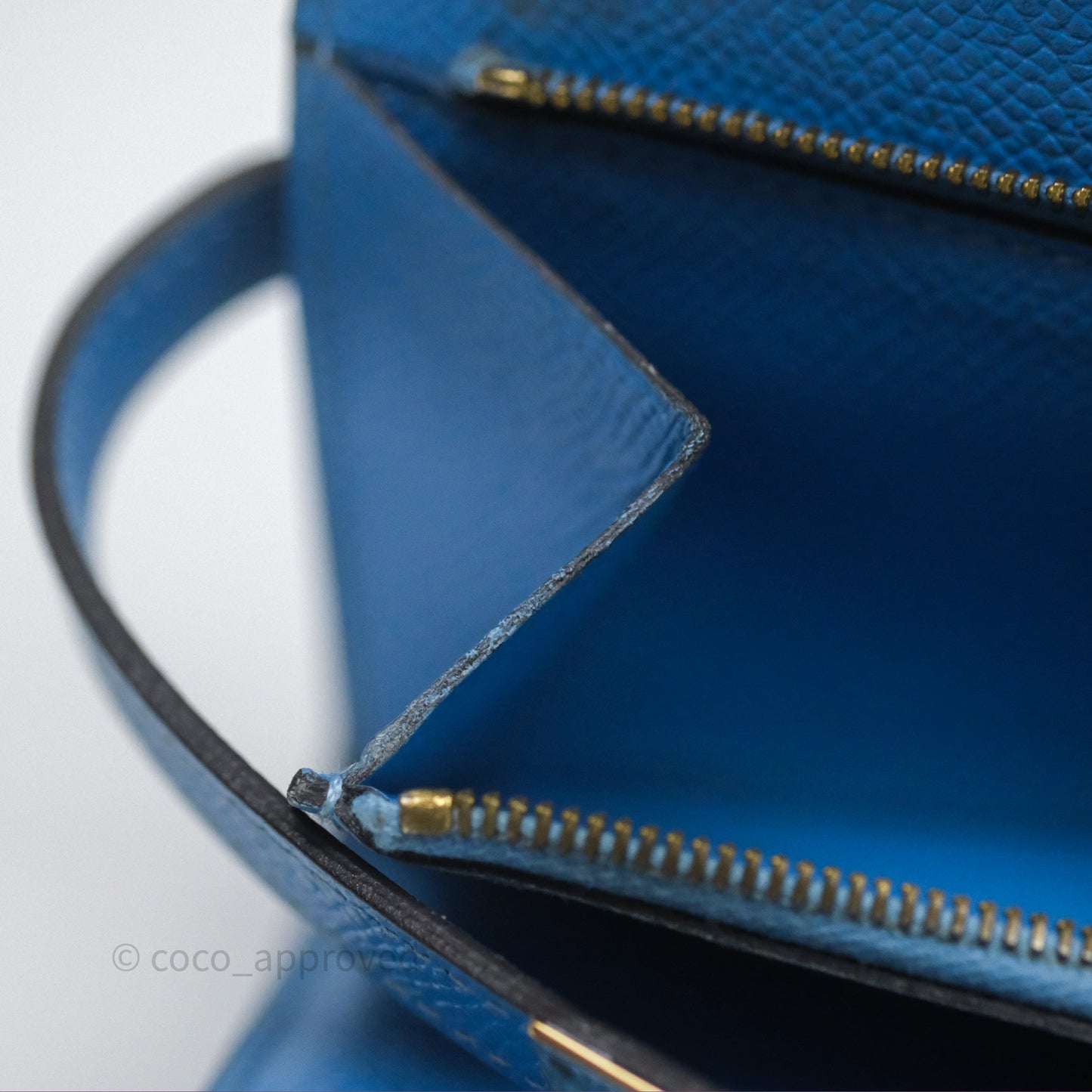Hermès Kelly Depliant Wallet Blue Epsom Gold Hardware