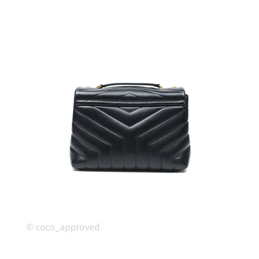 Saint Laurent Loulou Small Flap Bag Black Gold Hardware