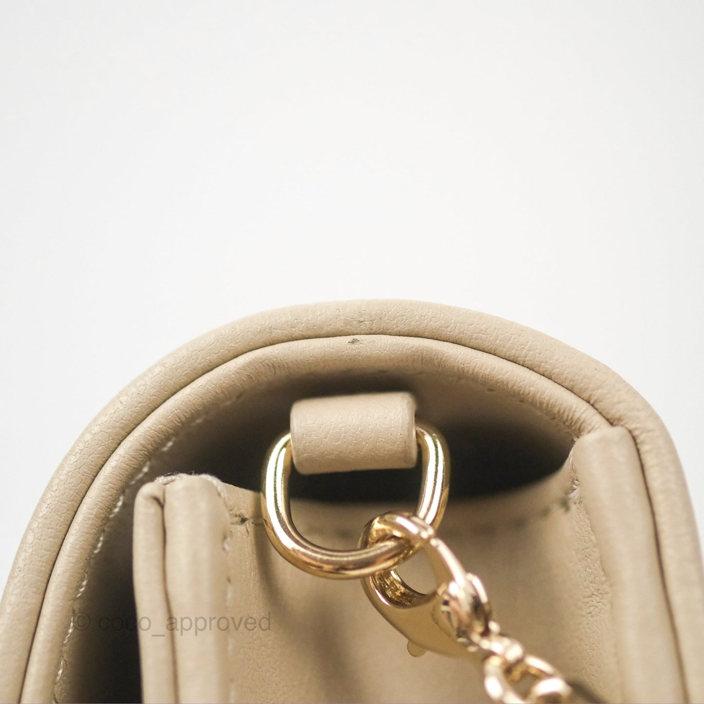 Dior Lady Dior Pouch on Chain Sand Cannage Lambskin