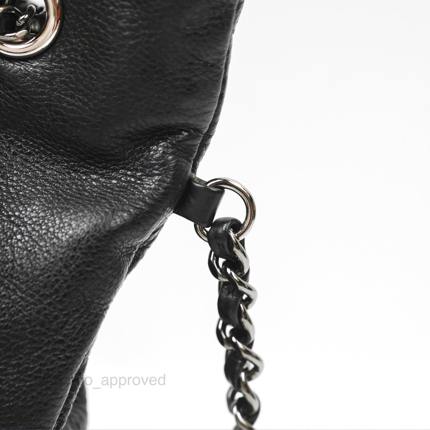 Chanel Small Gabrielle Drawstring Bucket Bag Black Aged Calfskin