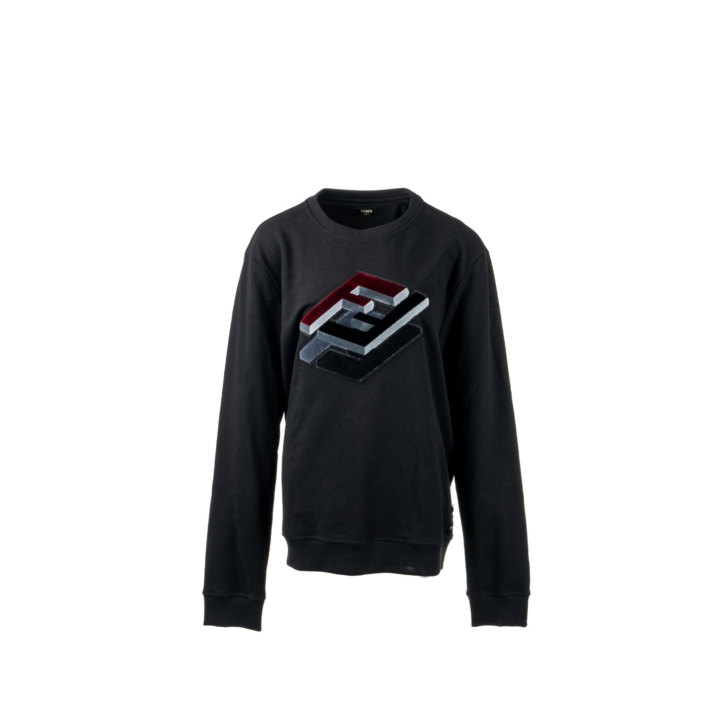 Fendi size XL FF print sweatshirt Viscose black