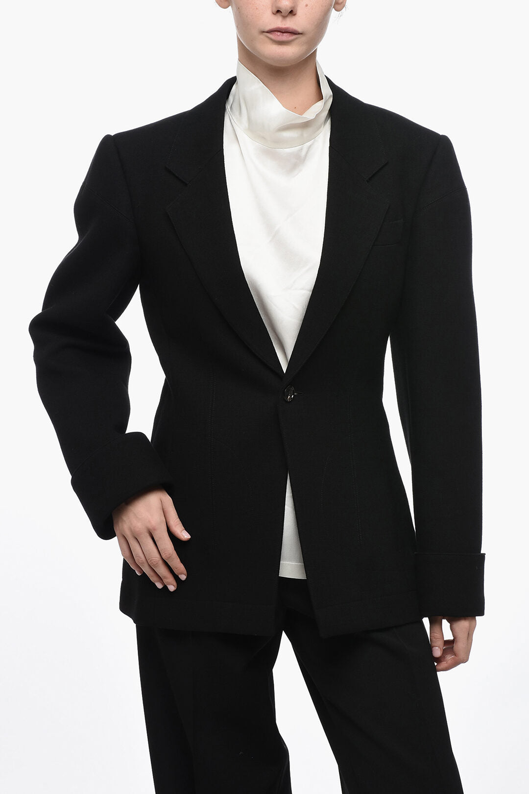 Luxury Bottega Veneta Cuffed Single Breasted Blazer 40 Italian Size