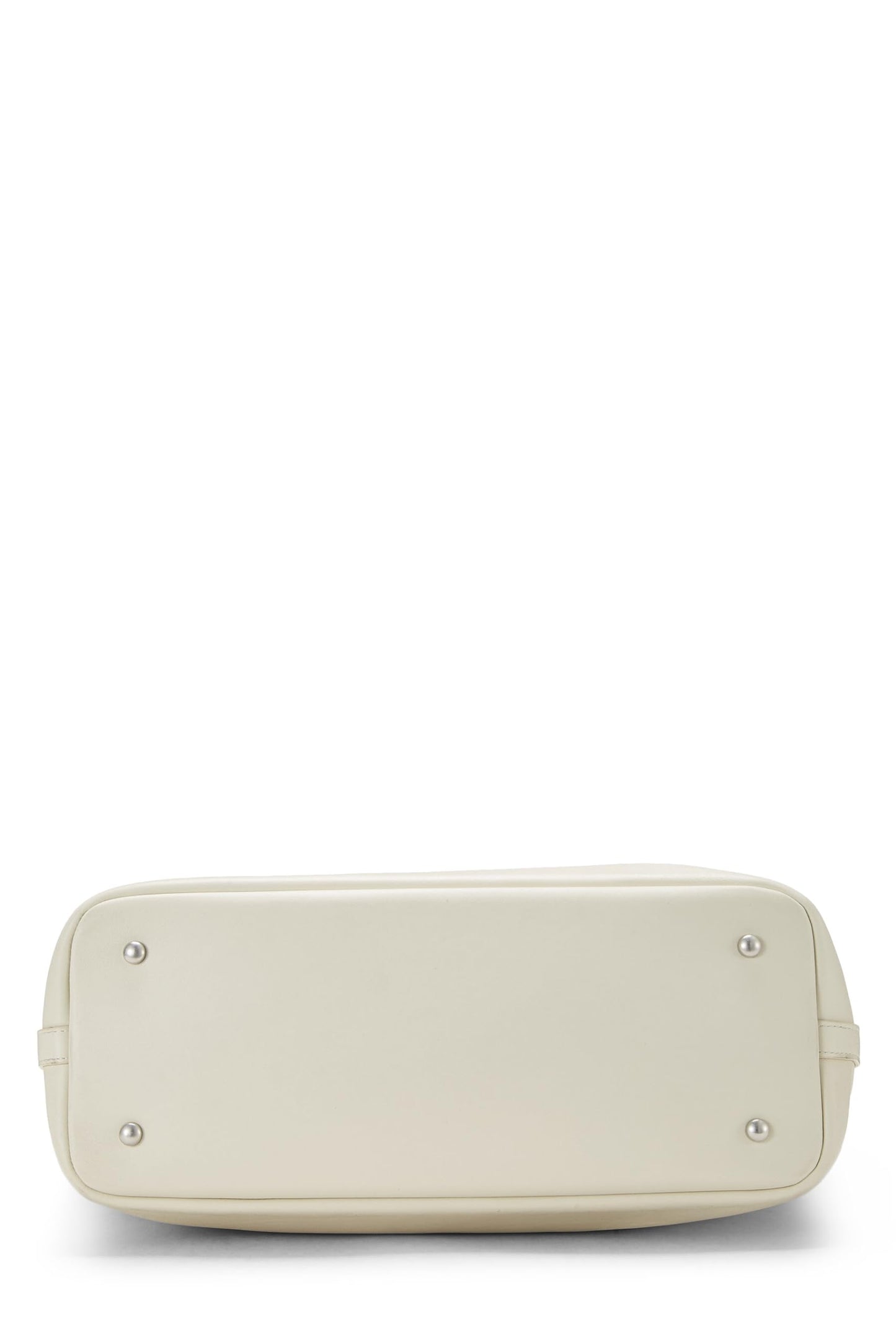 Chanel,  White Calfskin Coco Eyelet Shopping Tote Large, White