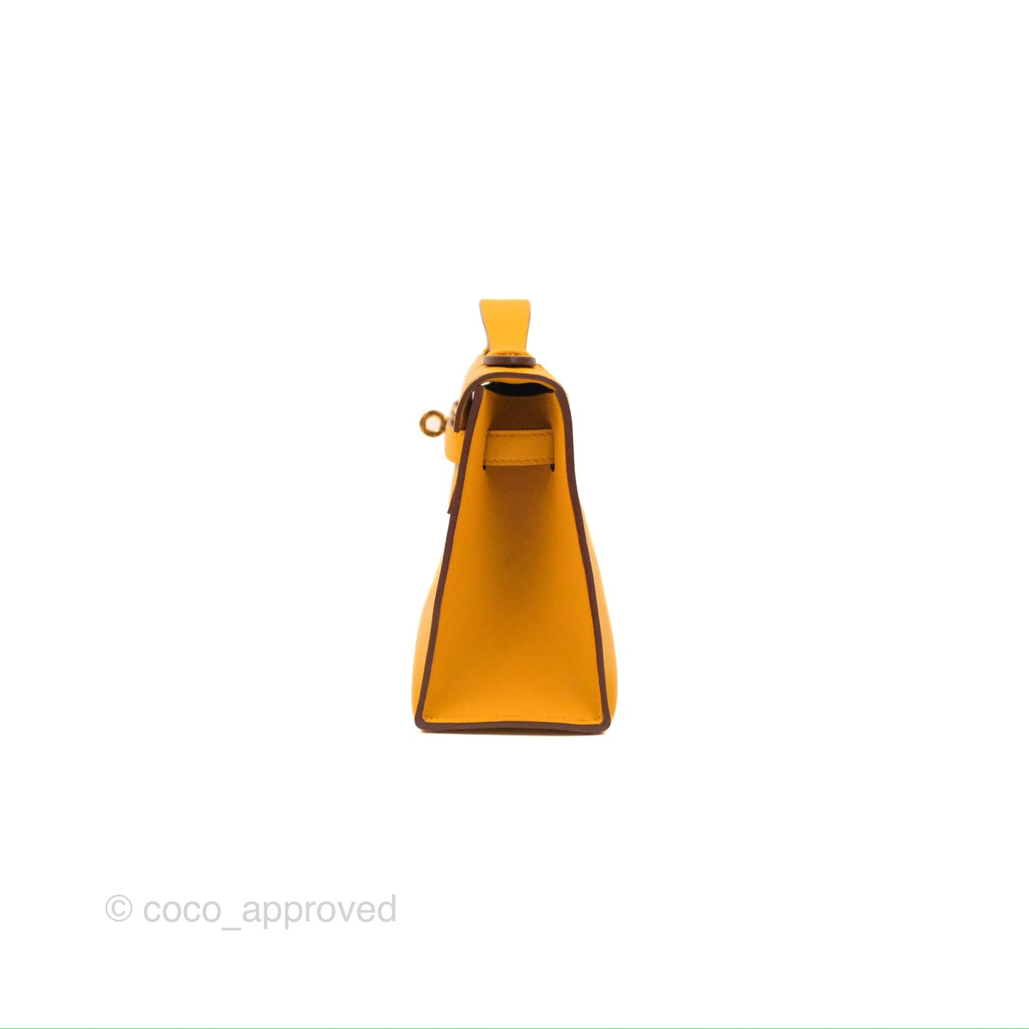 Hermès Kelly Mini Pochette Jaune Ambre Swift Gold Hardware