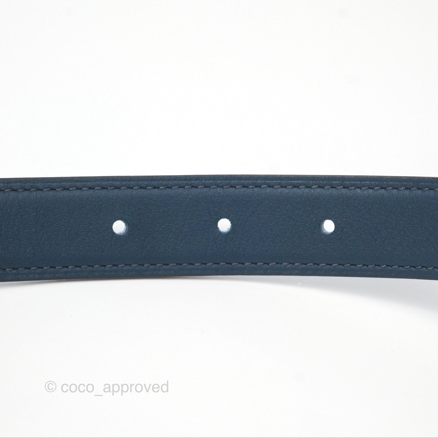 Hermes Gamma Belt Buckle Reversible Leather Strap 24 mm