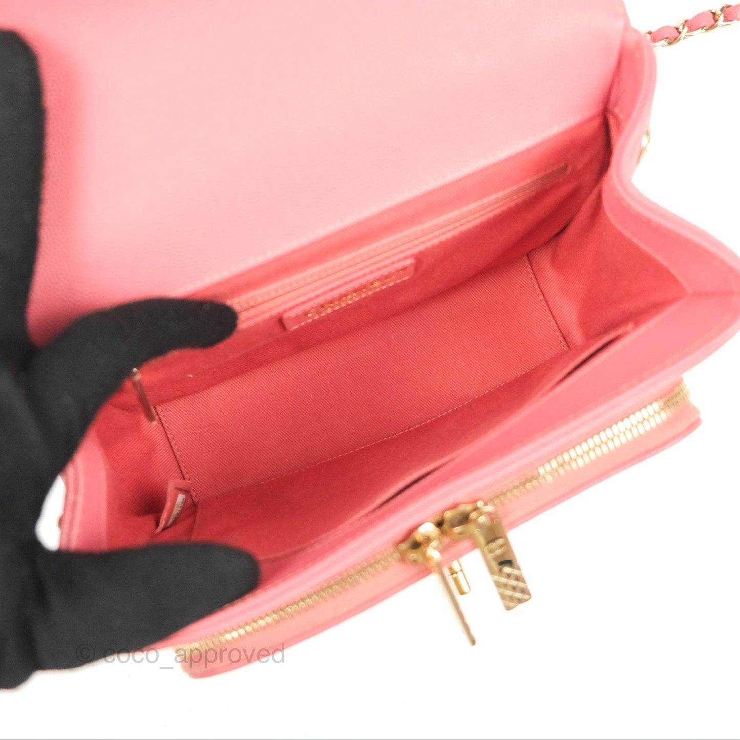 Chanel Quilted Medium Business Affinity Flap Pink Caviar Gold Hardware