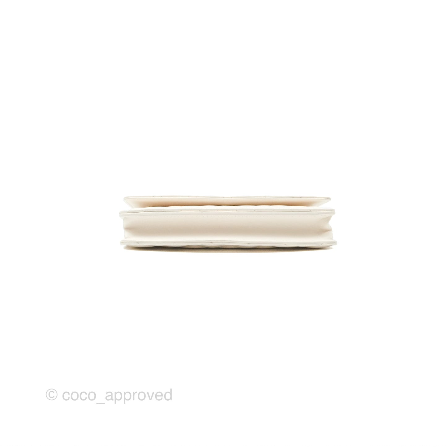 Chanel Quilted WOC White Lambskin Gold Hardware With Charms