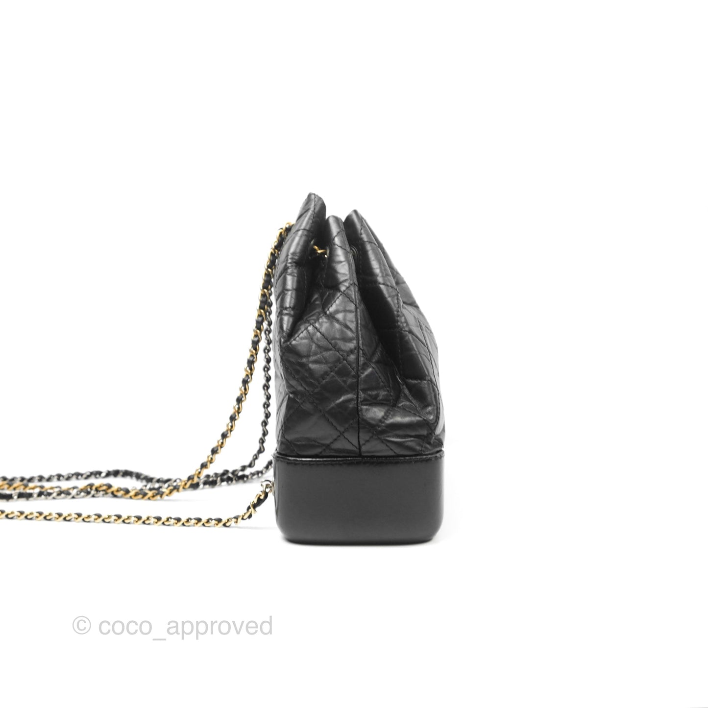 Chanel Small Gabrielle Backpack Black Aged Calfskin