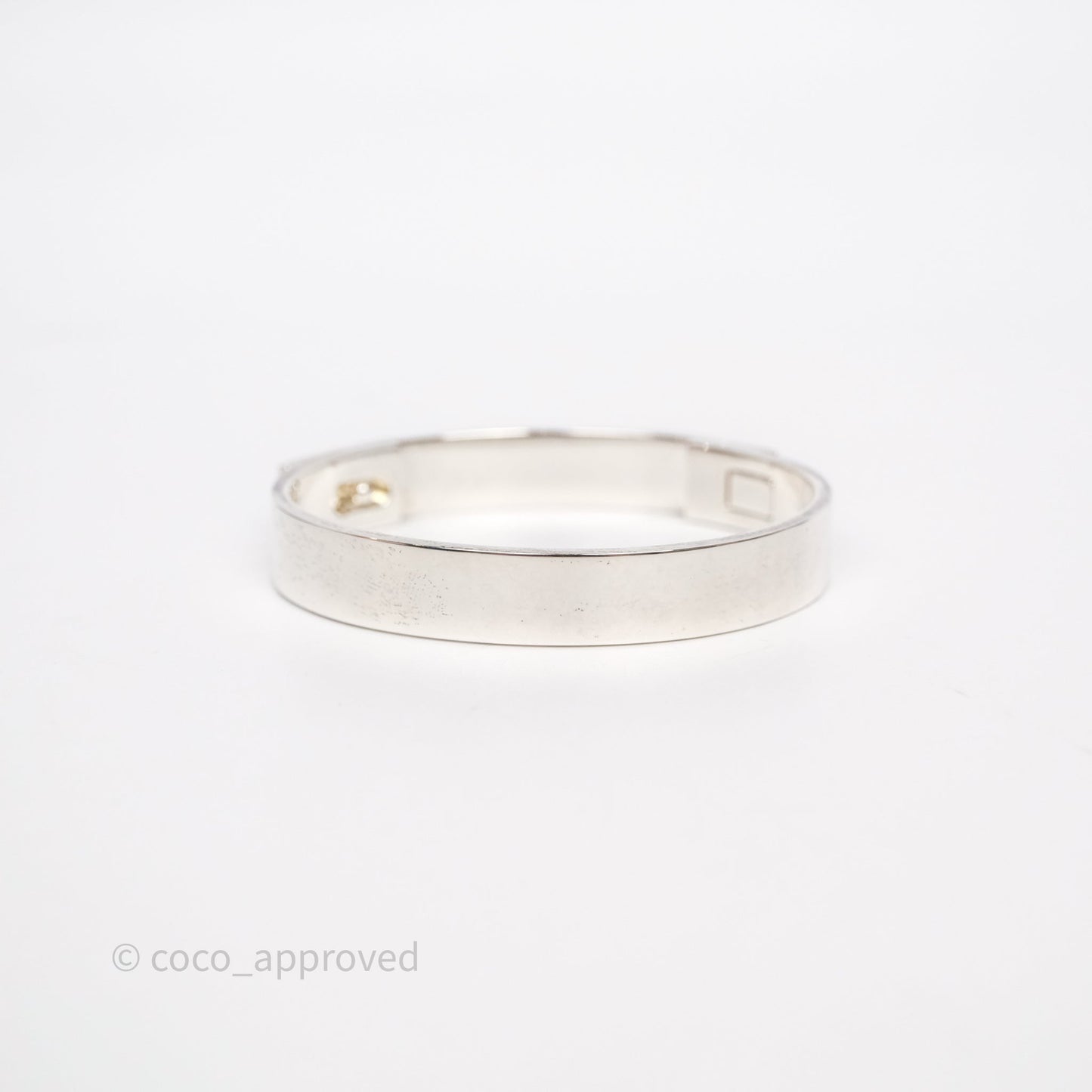Hermes Collier de Chien Bracelet Sterling Silver Size SH