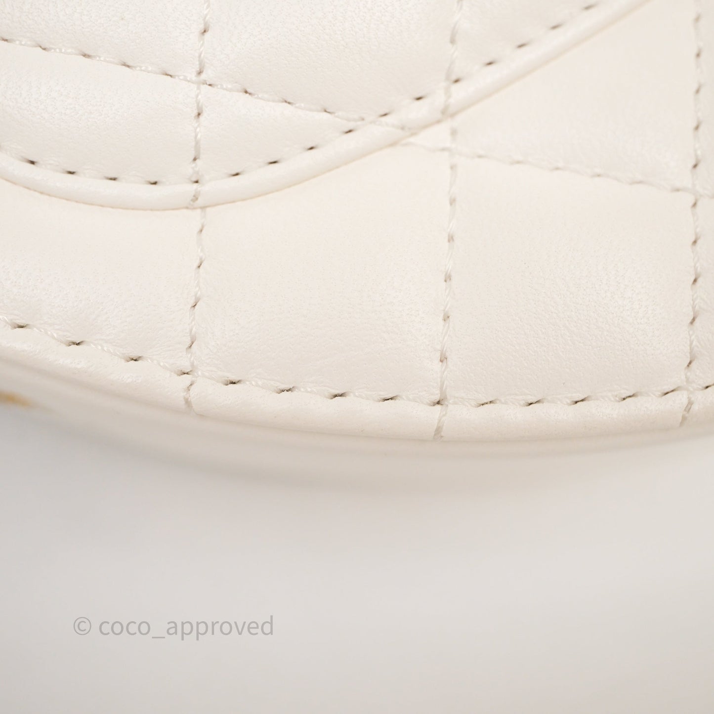 Chanel Large Heart Bag White Lambskin Gold Hardware