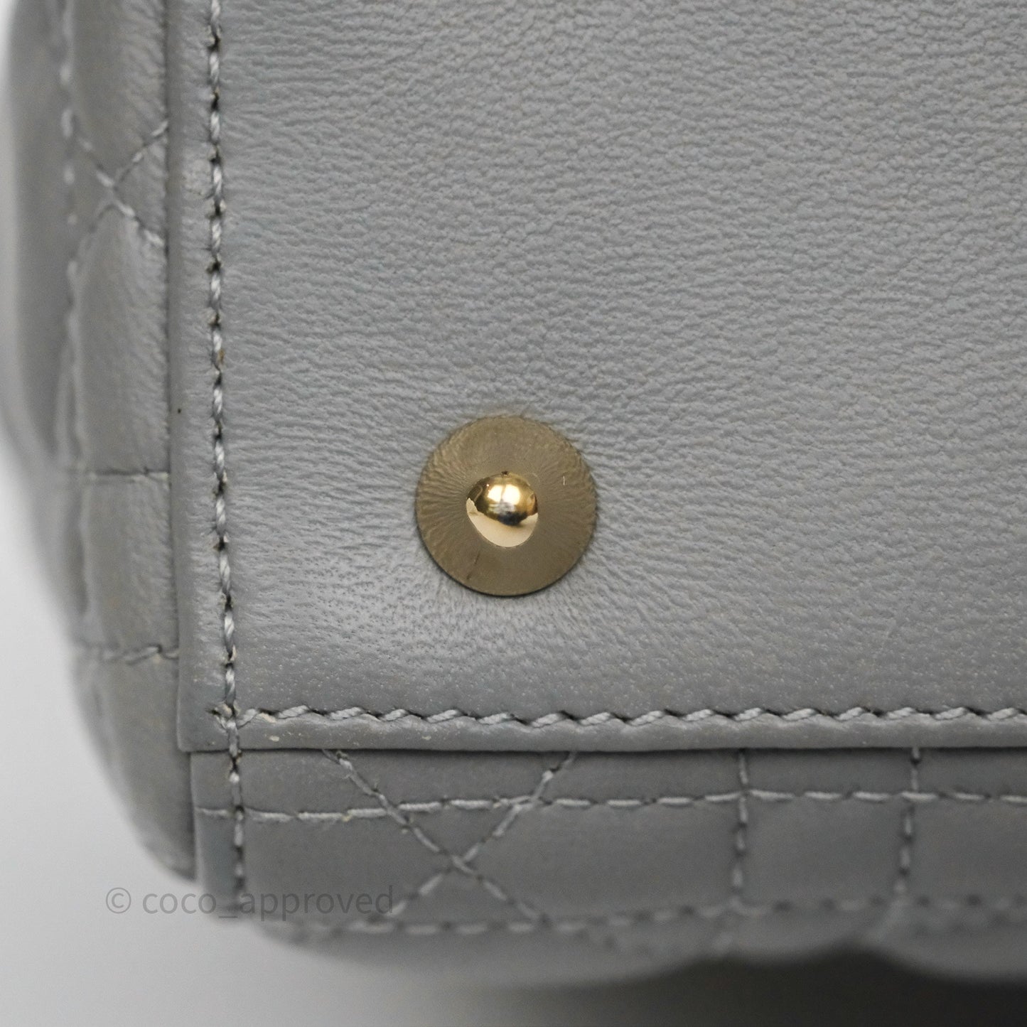 Dior Lady Dior My ABCDior Grey Lambskin Cannage