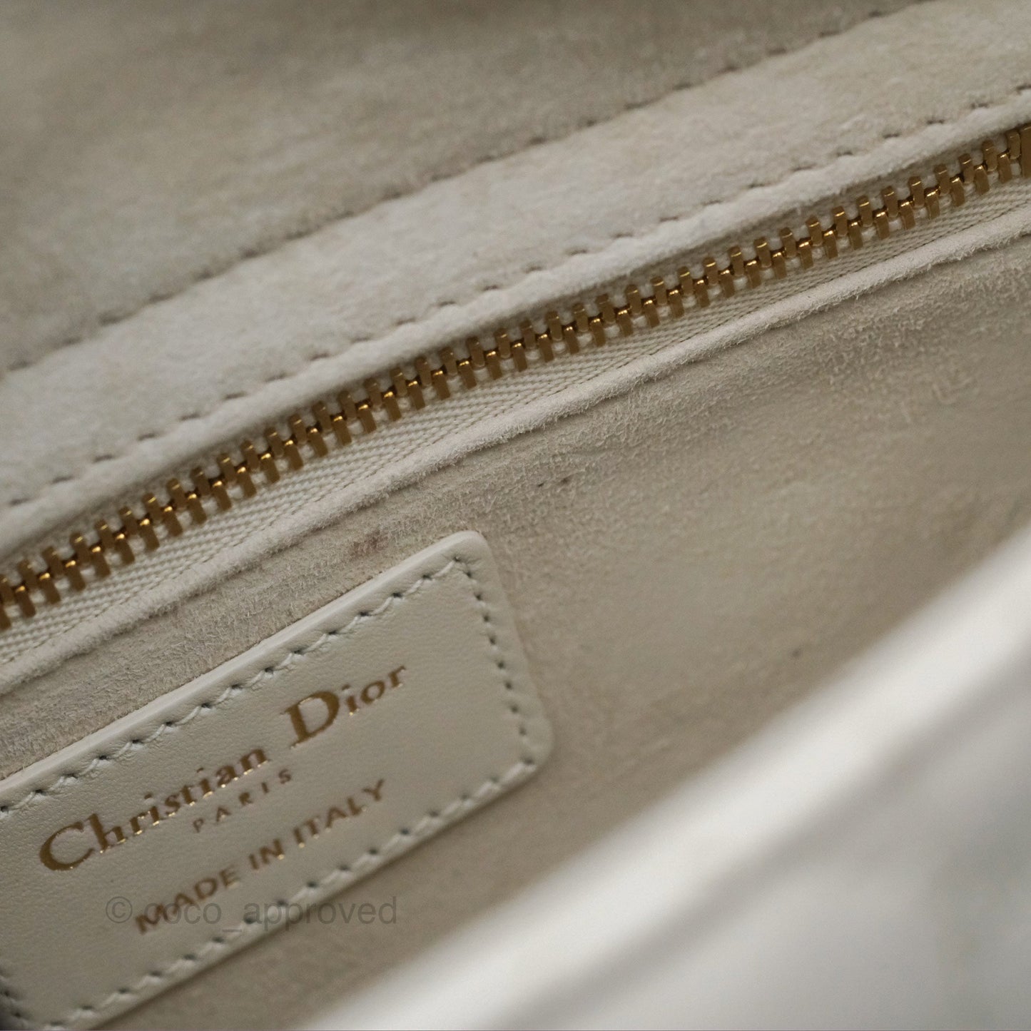 Christian Dior Small Lady Dior My ABCDior Bag Latte Cannage Lambskin