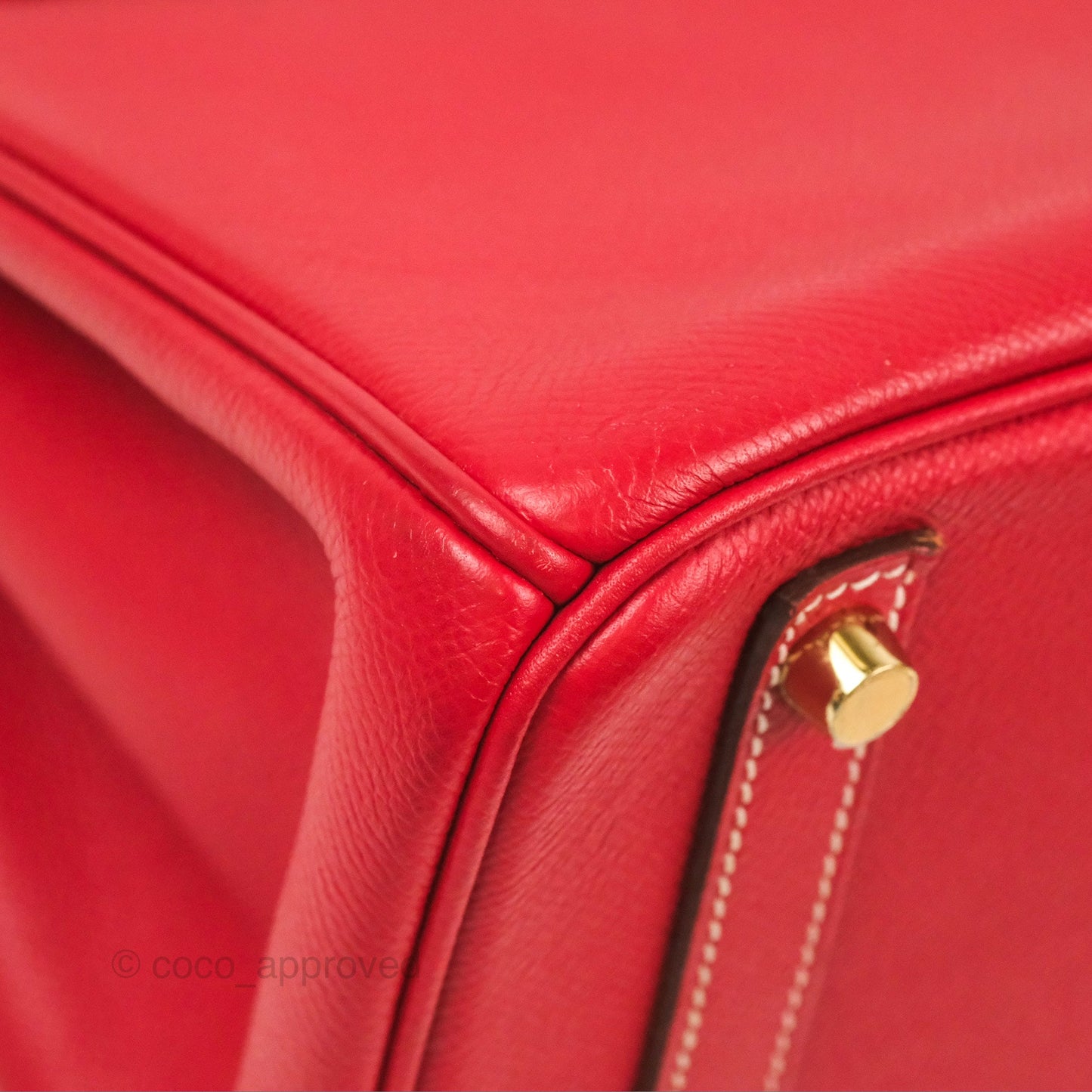 Hermès Candy Birkin 30 Rouge Casque/Blue Thalassa Epsom Permabrass Hardware