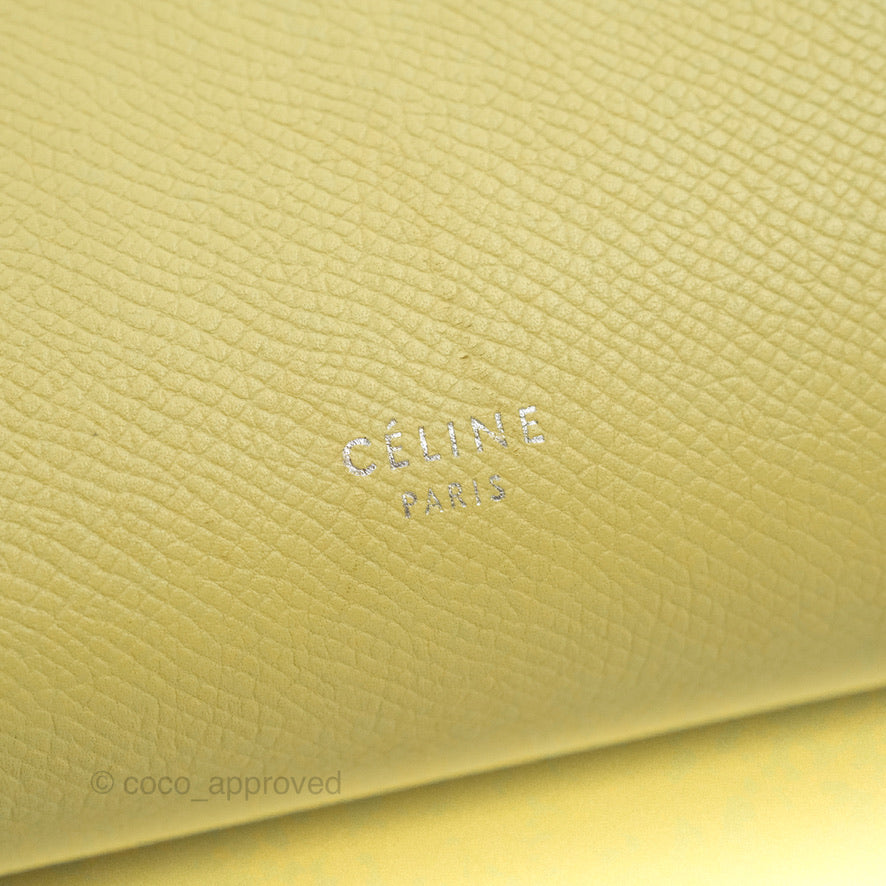 Celine Micro Belt Bag Yellow Grained Calfskin Silver Hardware