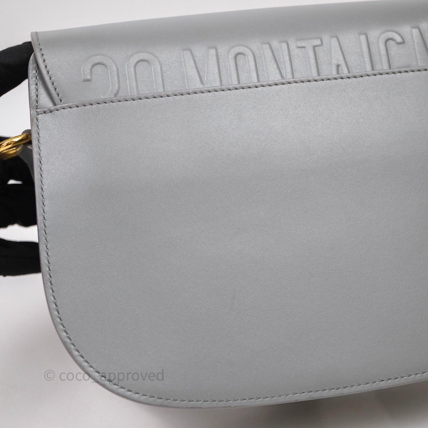 Christian Dior Medium Bobby Flap Grey Box Calfskin