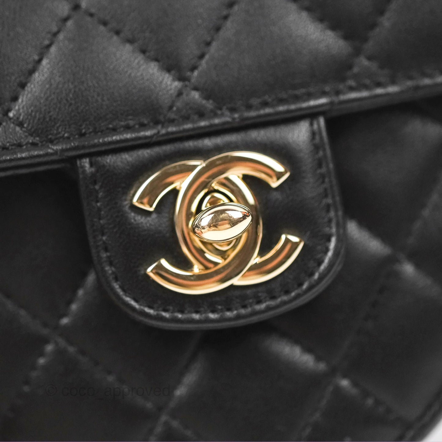 Chanel Small Heart Bag Black Lambskin Gold Hardware 22S