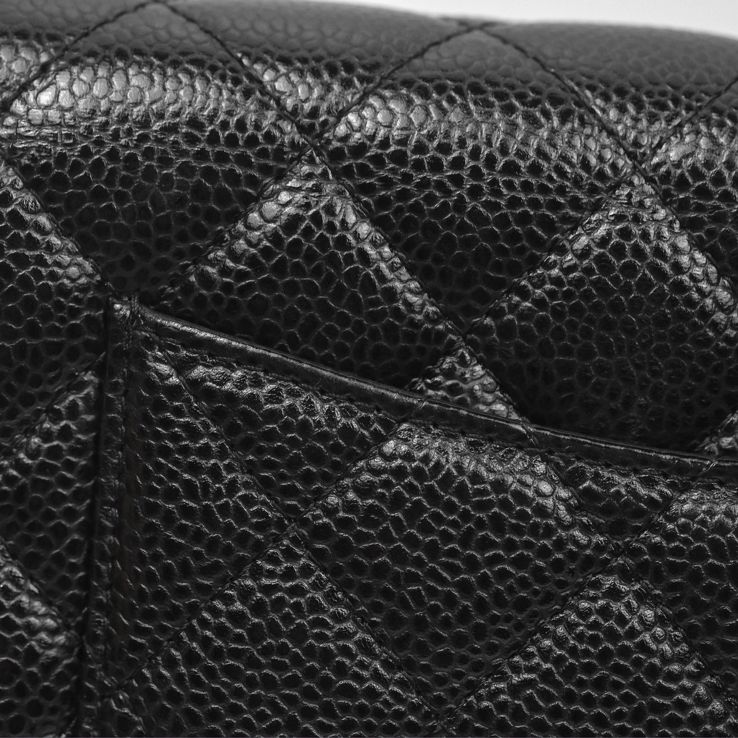 Chanel Classic Quilted Wallet On Chain WOC Black Caviar Gold Hardware
