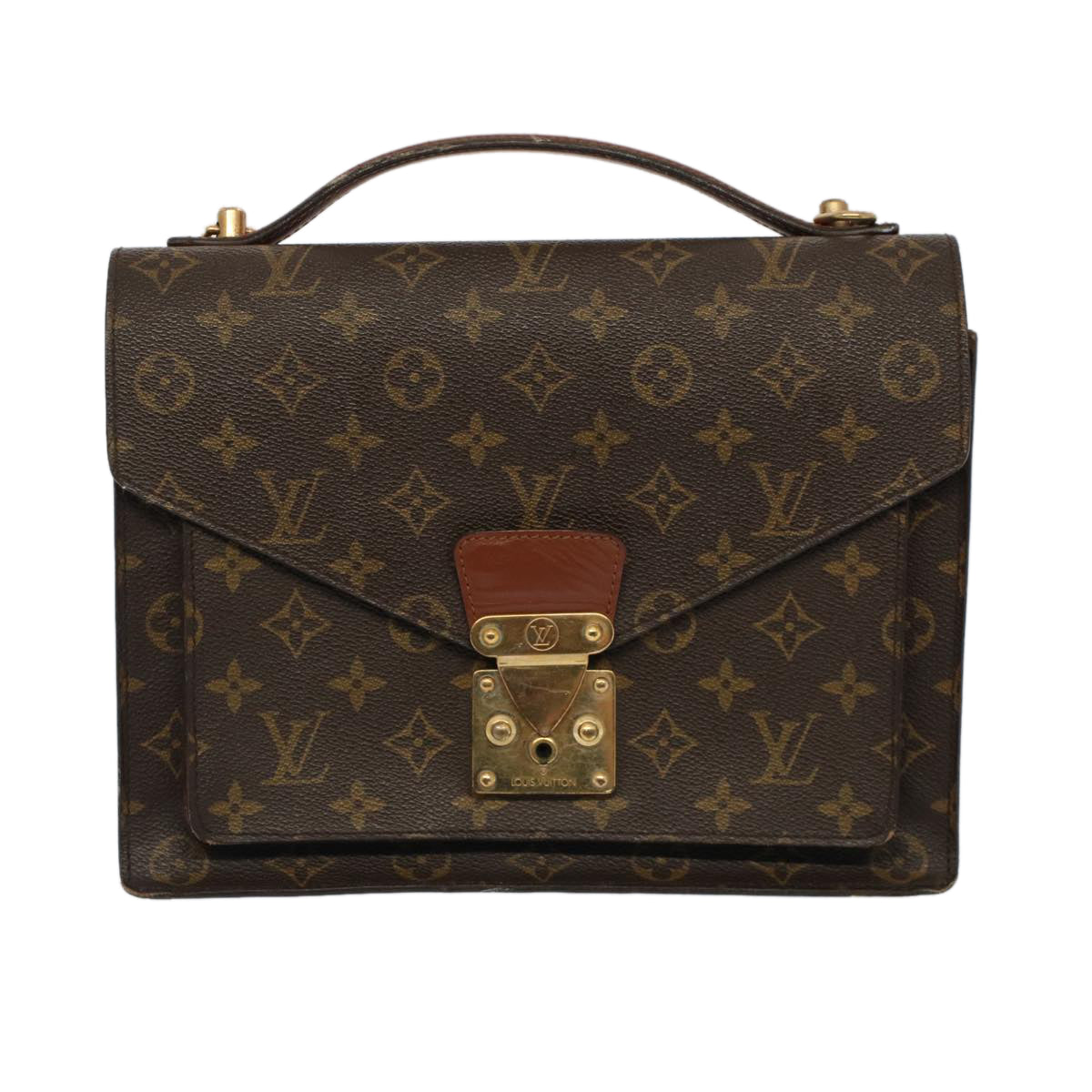 LOUIS VUITTON Monogram Monceau 28 Hand Bag 2way M51185 LV 52185