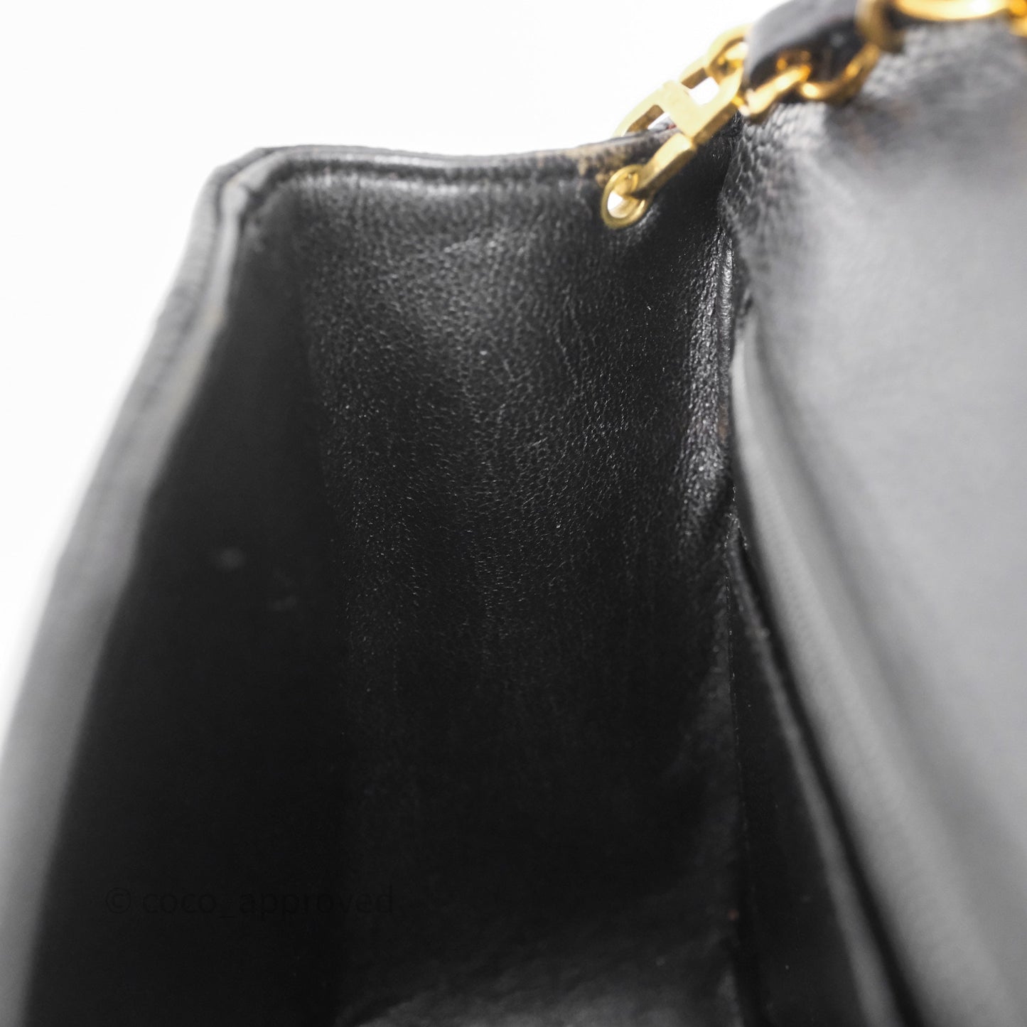 Chanel Vintage Small Classic Diana Flap Bag Black Caviar 24K Gold Hardware