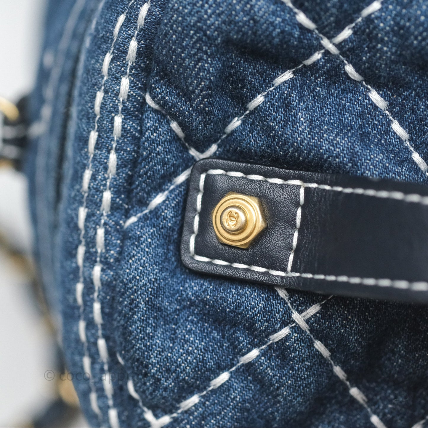 Chanel Quilted Trip Vanity Denim Aged Gold Hardware 20C
