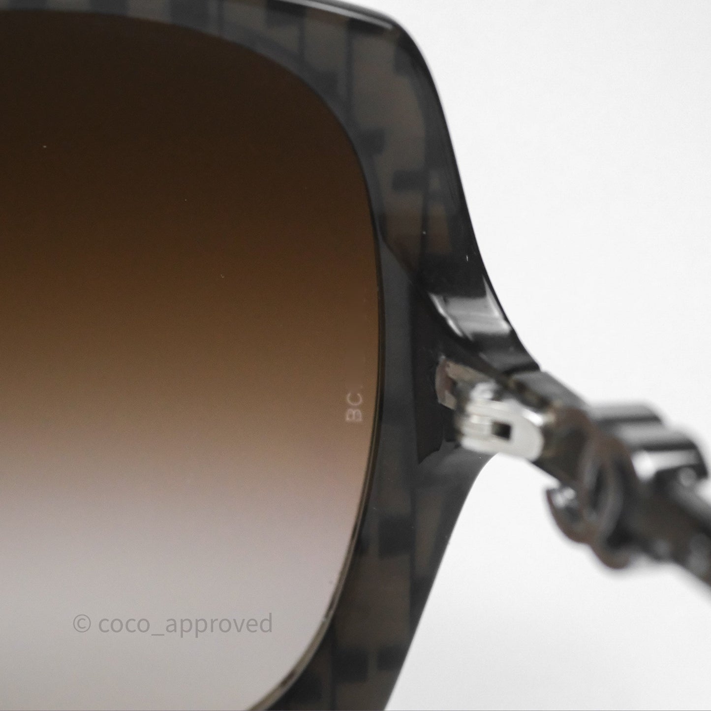 Chanel 5216 Square Oversized Frame CC Sunglasses Brown