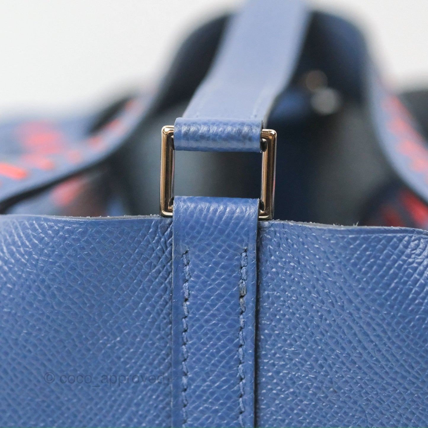 Hermès Tressage De Cuir Picotin Lock 18 Bleu Encre/Brique/Black Epsom Palladium Hardware
