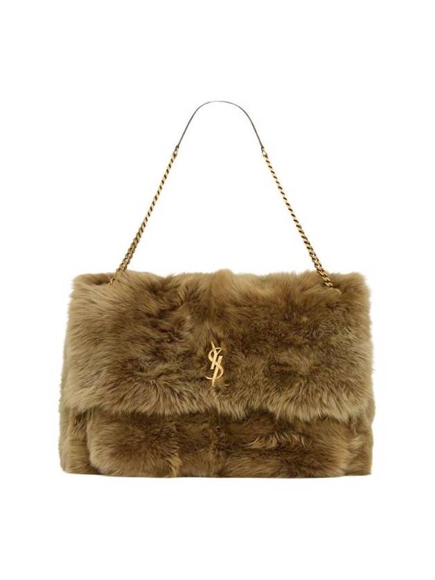 Luxury Saint Laurent Niki Oversized Shearling Shoulder Bag Rouan