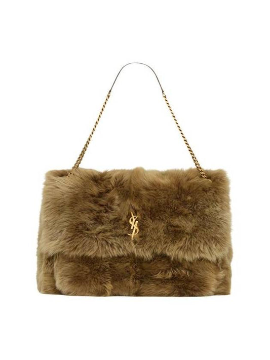 Luxury Saint Laurent Niki Oversized Shearling Shoulder Bag Rouan