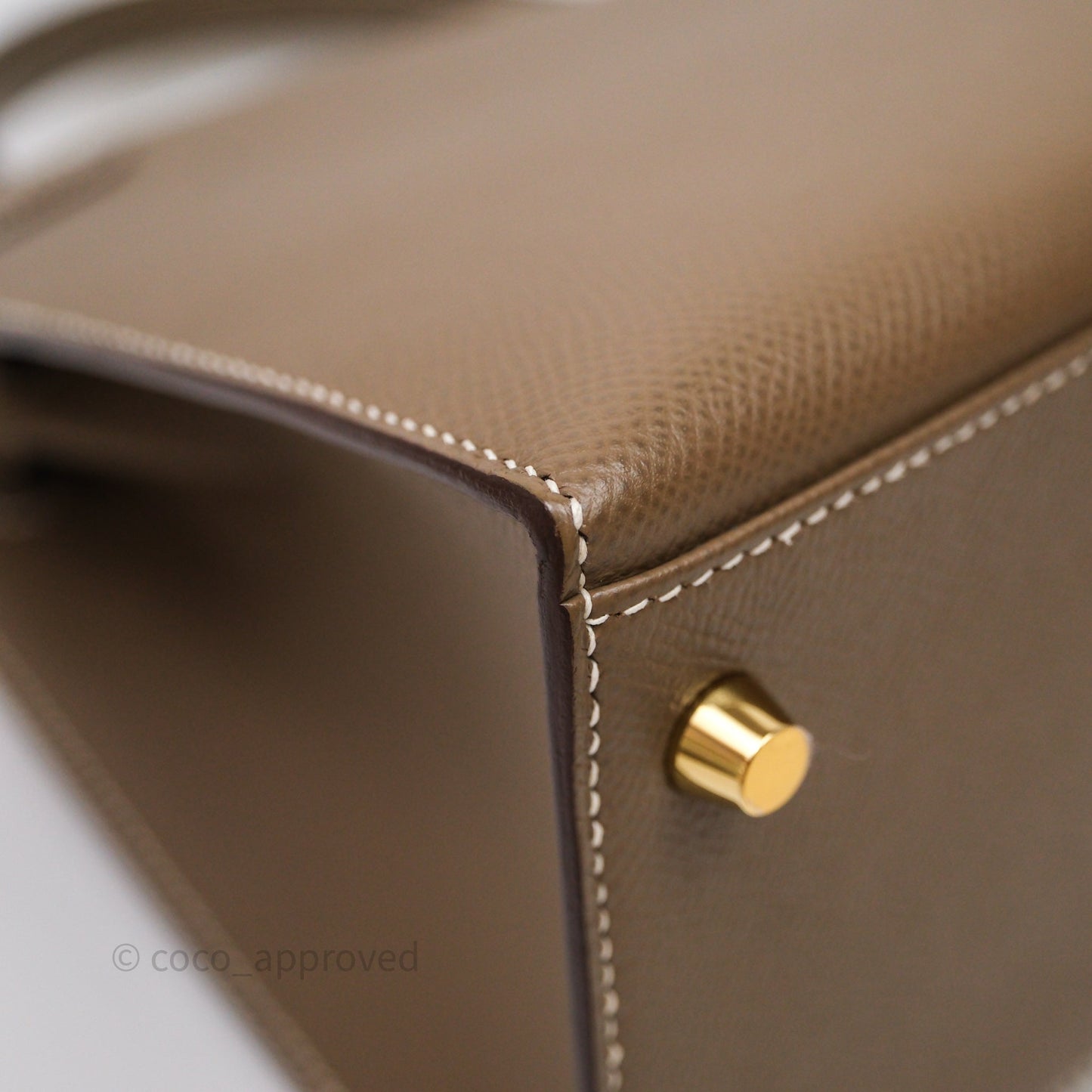 Hermès Kelly 28 Etoupe Epsom Gold Hardware