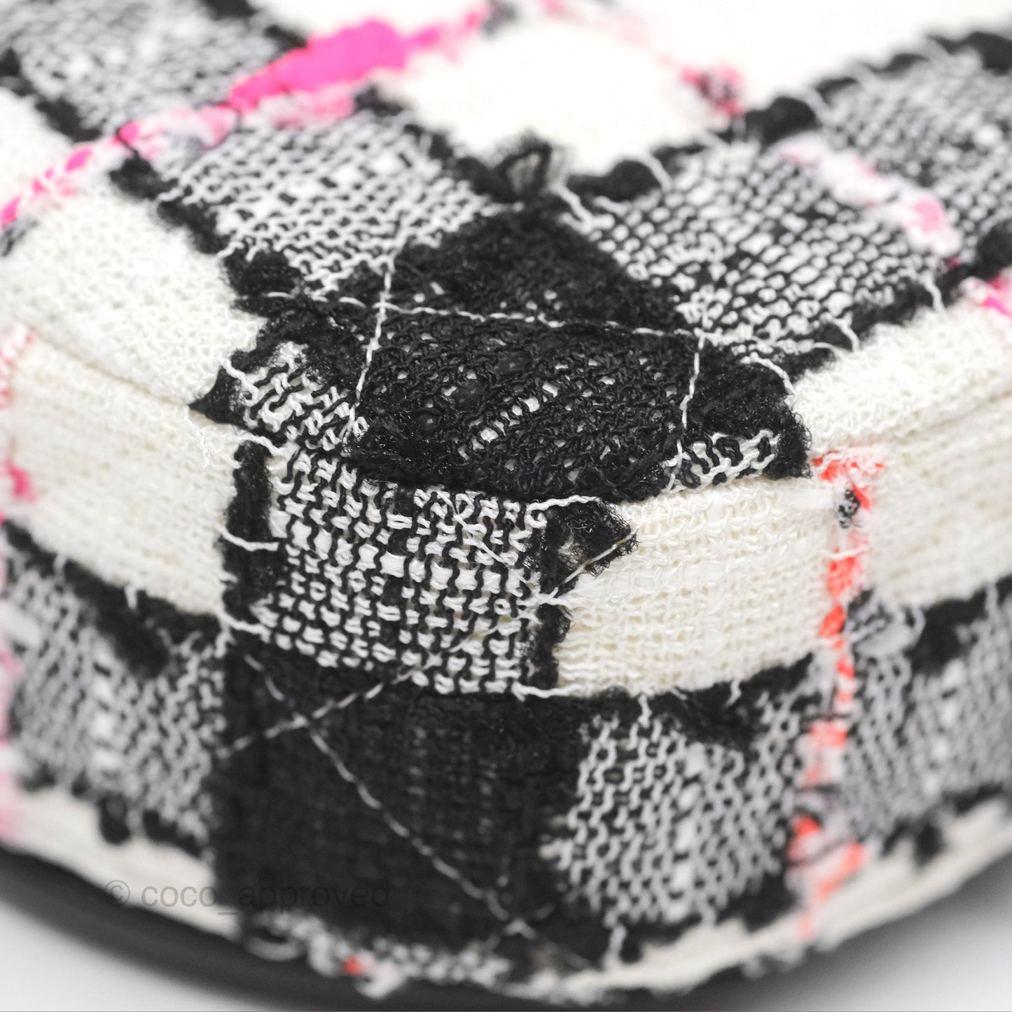 Chanel Coco Midnight Camera Case Black White Pink Tweed 20S