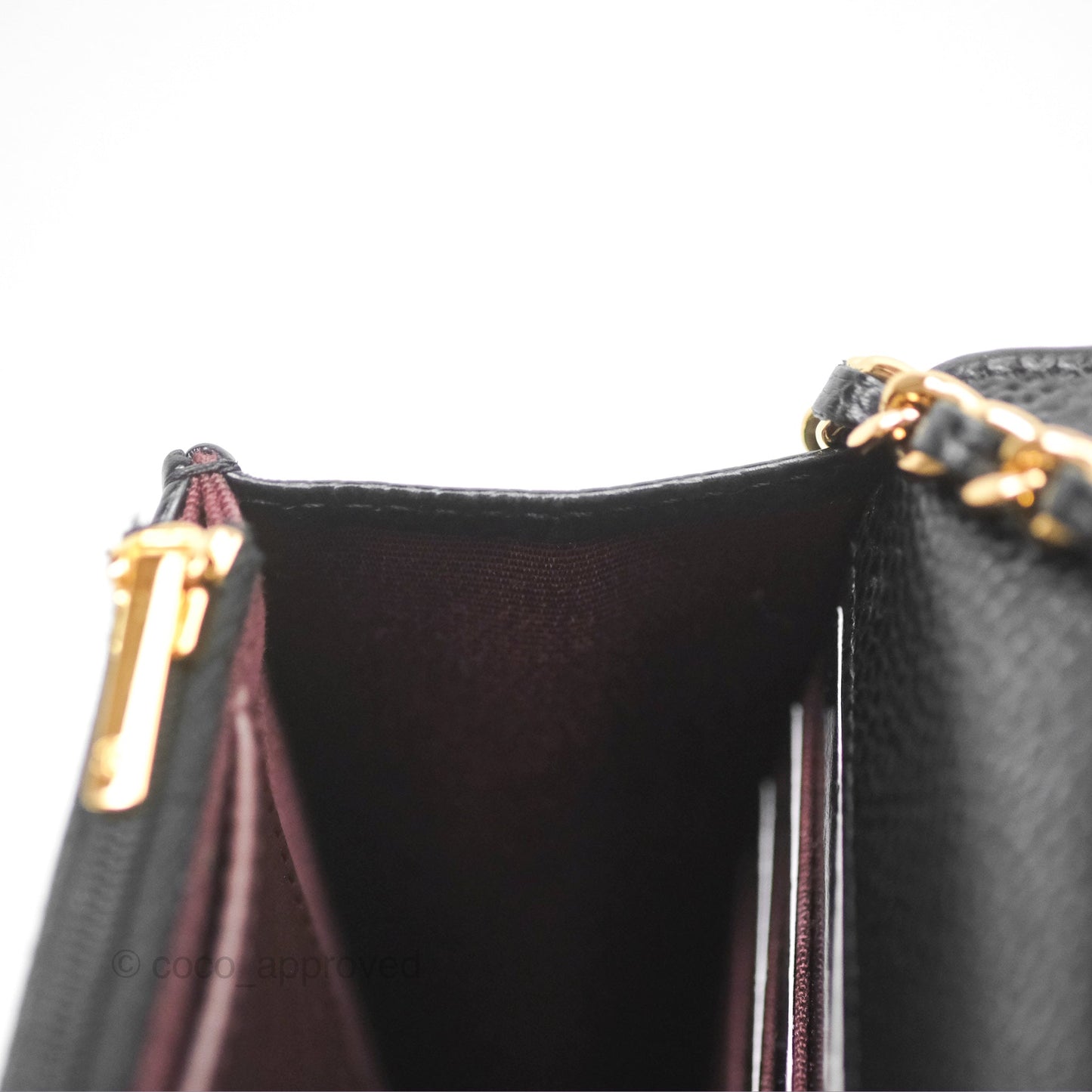 Chanel Classic Wallet On Chain WOC Quilted Black Caviar Gold Hardware
