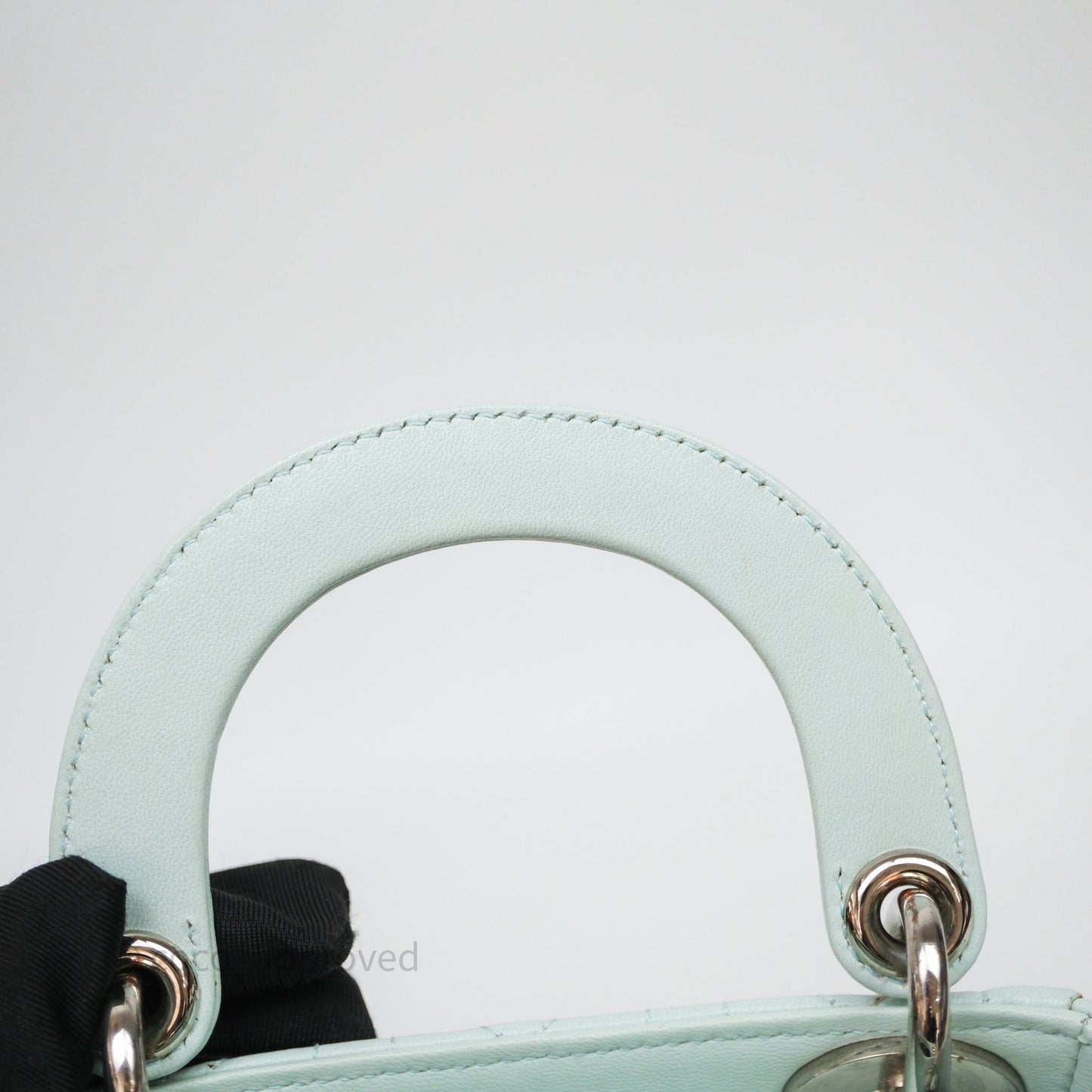 Christian Dior Mirco Lady Dior Cannage Calfskin Light Green Matte