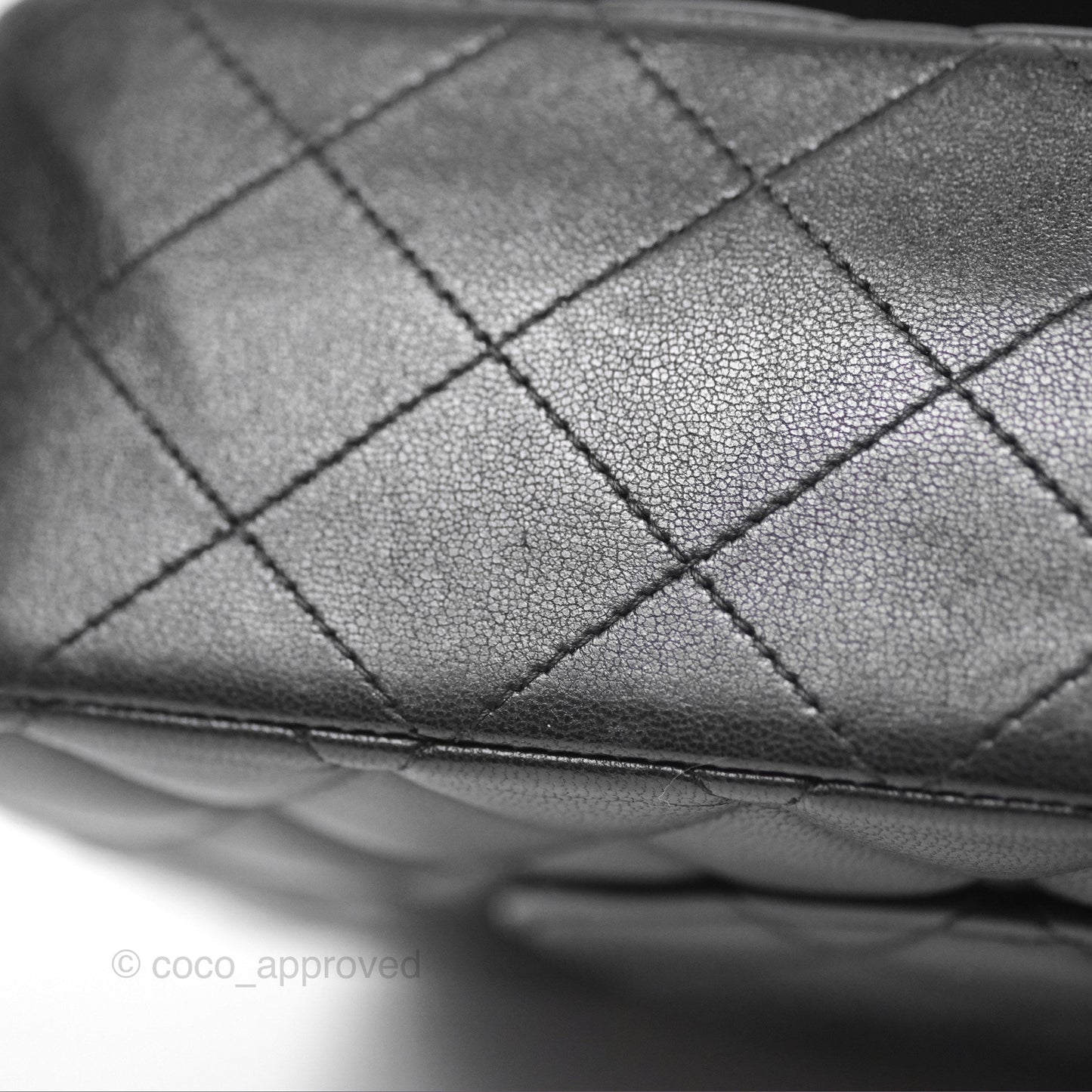 Chanel Classic M/L Medium Flap Quilted Black Lambskin Gold Hardware