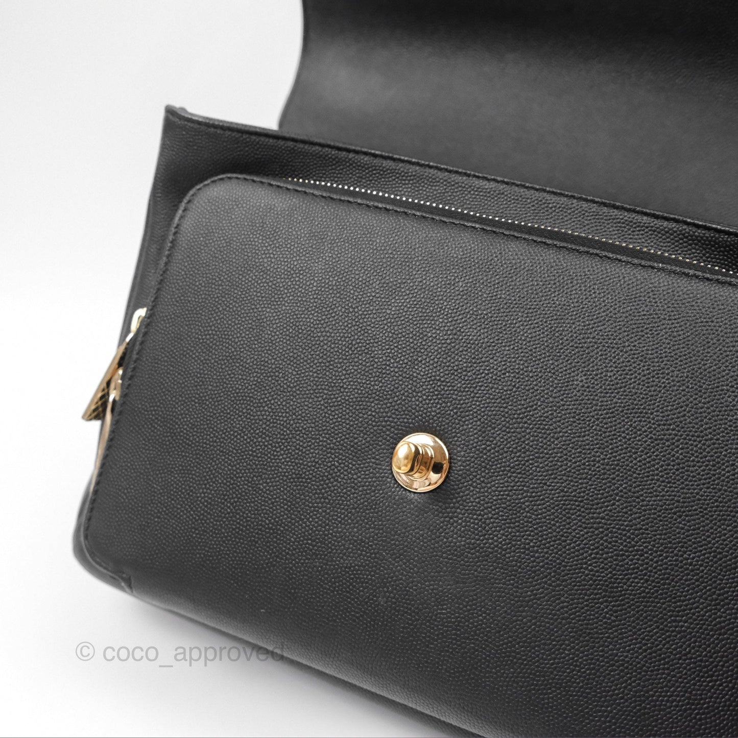 Chanel Quilted Large Business Affinity Flap Black Caviar Gold Hardware