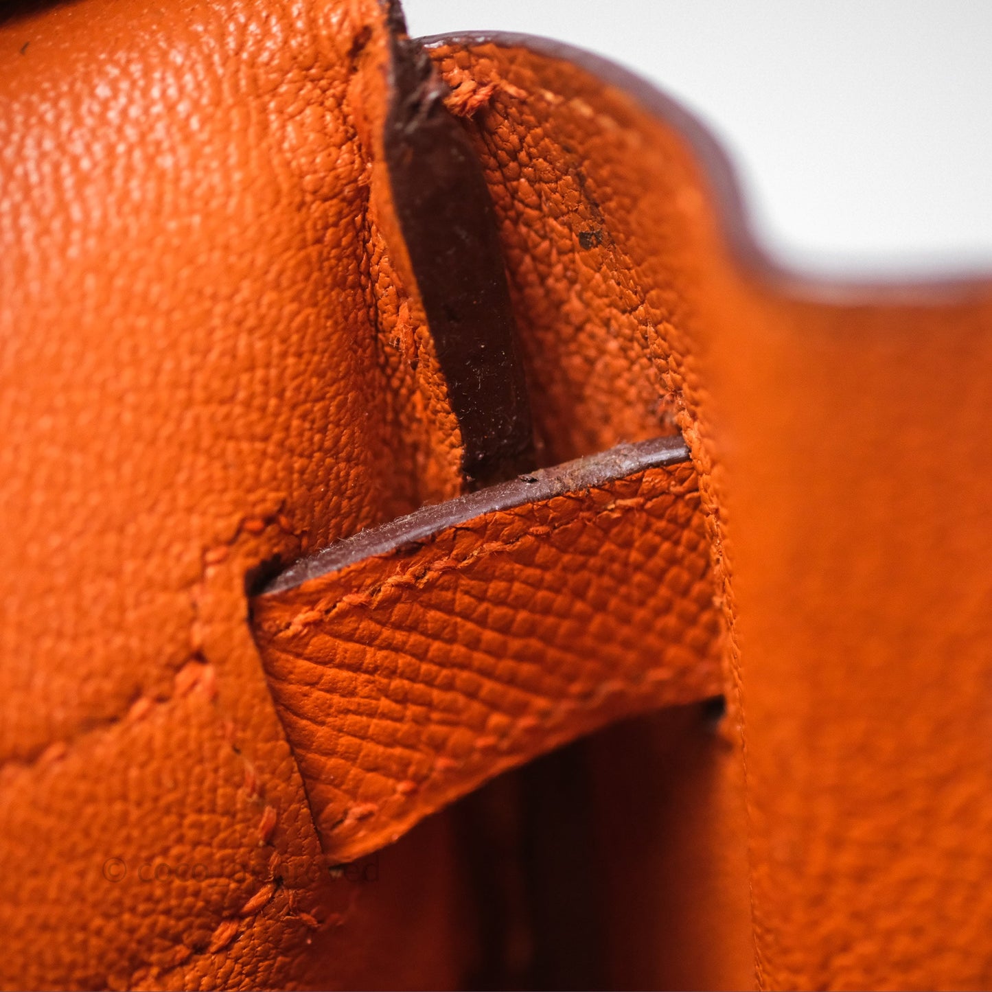 Hermès Birkin 30 Retourne Orange Epsom Palladium Hardware