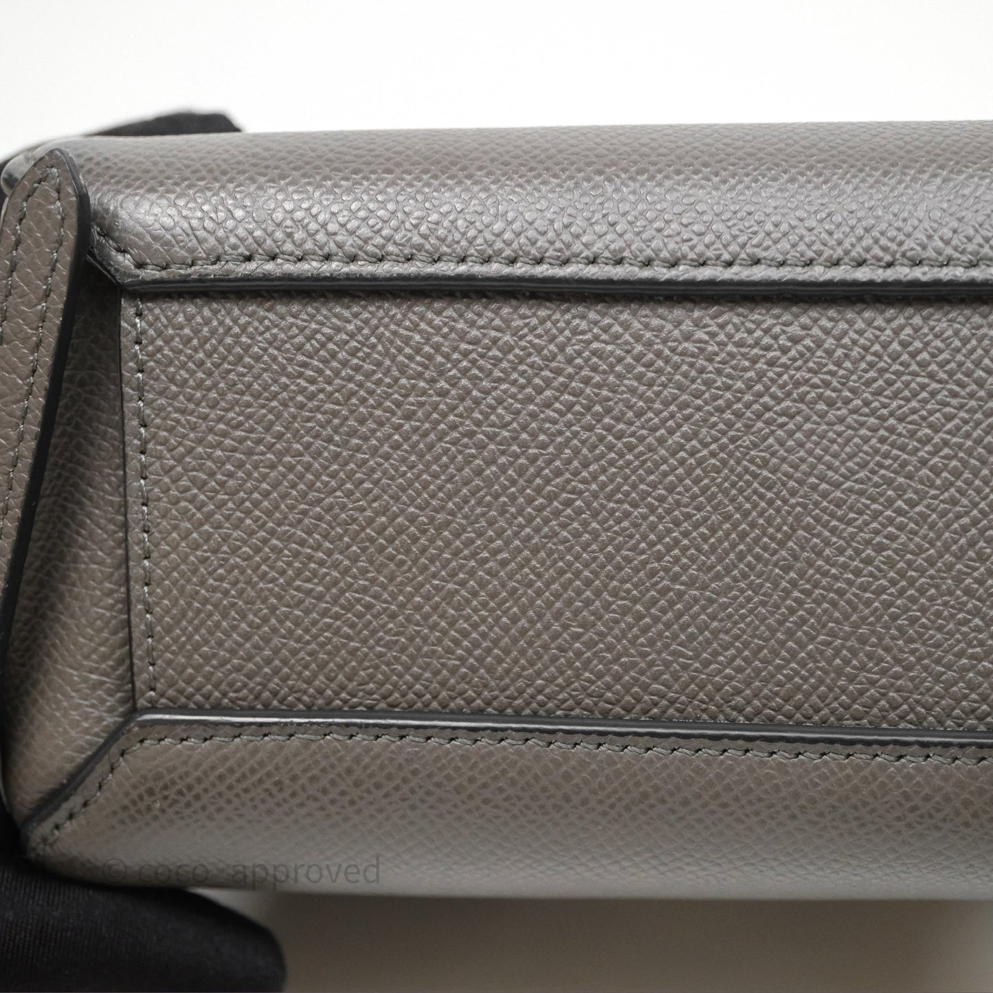 Celine Pico Belt Bag Grey Grained Calfskin Gold Hardware