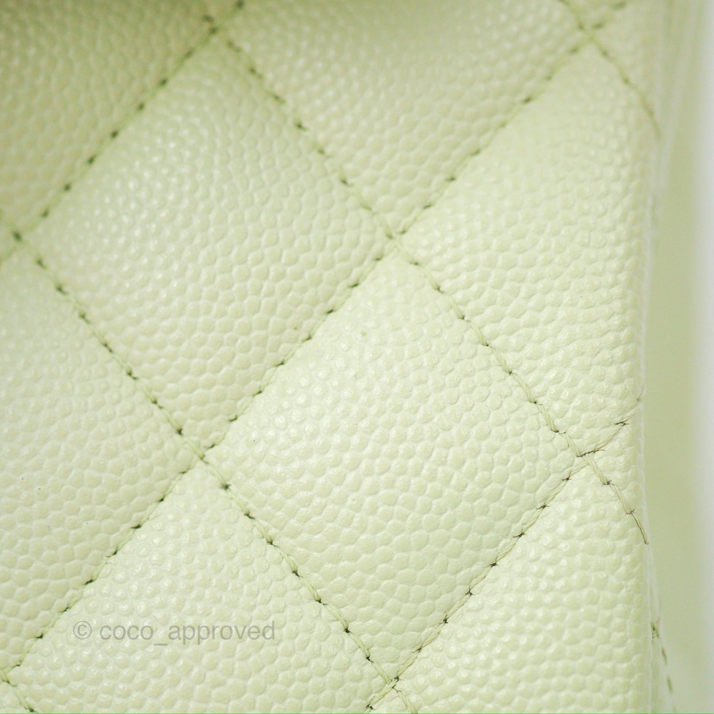 Chanel Small Quilted Classic Flap Mint Green Caviar Gold Hardware 22C