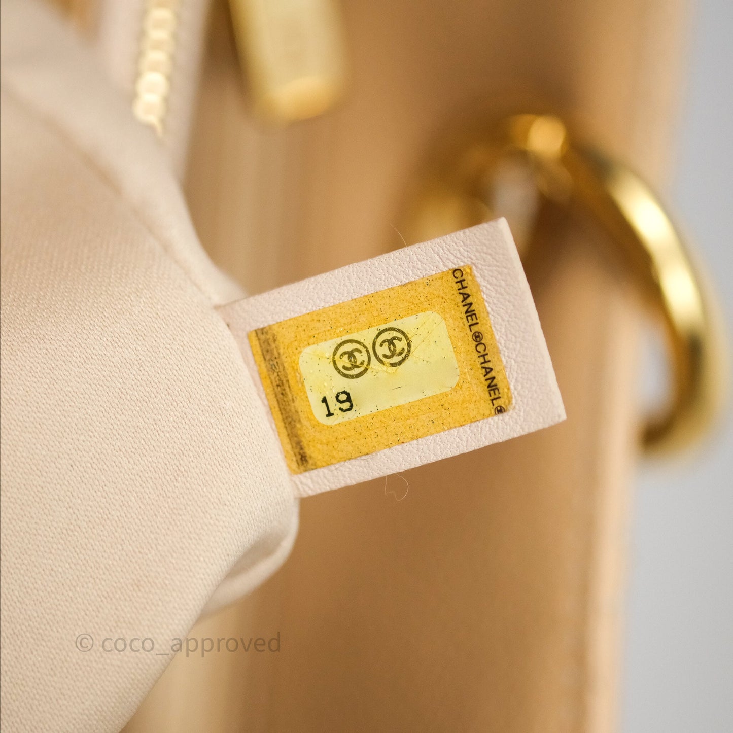 Chanel GST Beige Caviar Gold Hardware