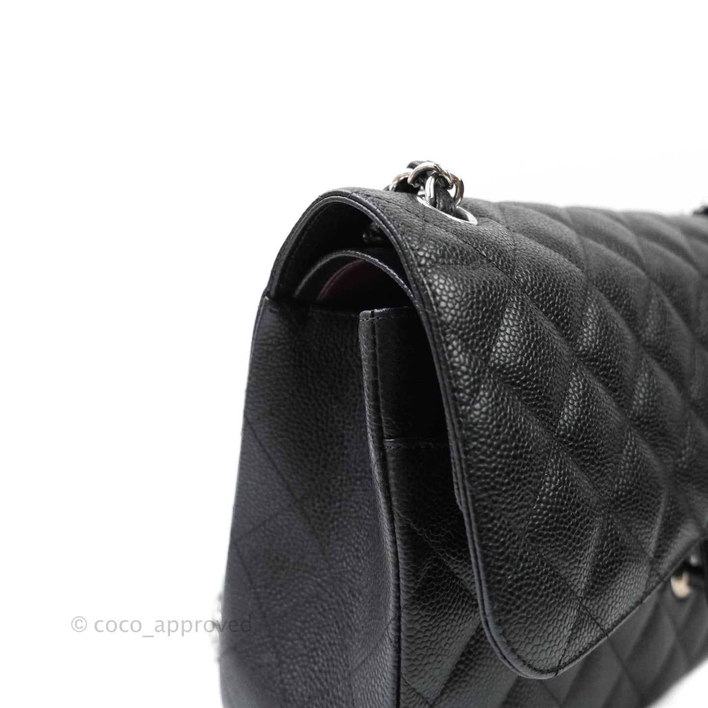 Chanel Jumbo Double Flap Black Caviar Silver Hardware⁣⁣