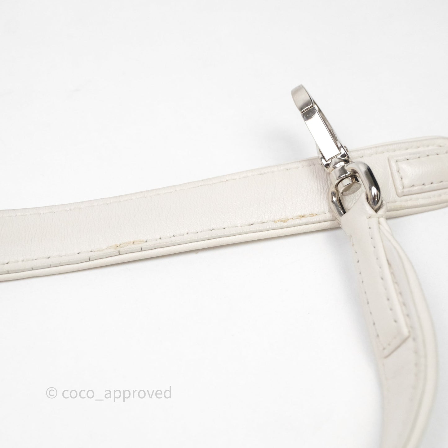 Prada Soft Tote Bag Ivory Silver Hardware
