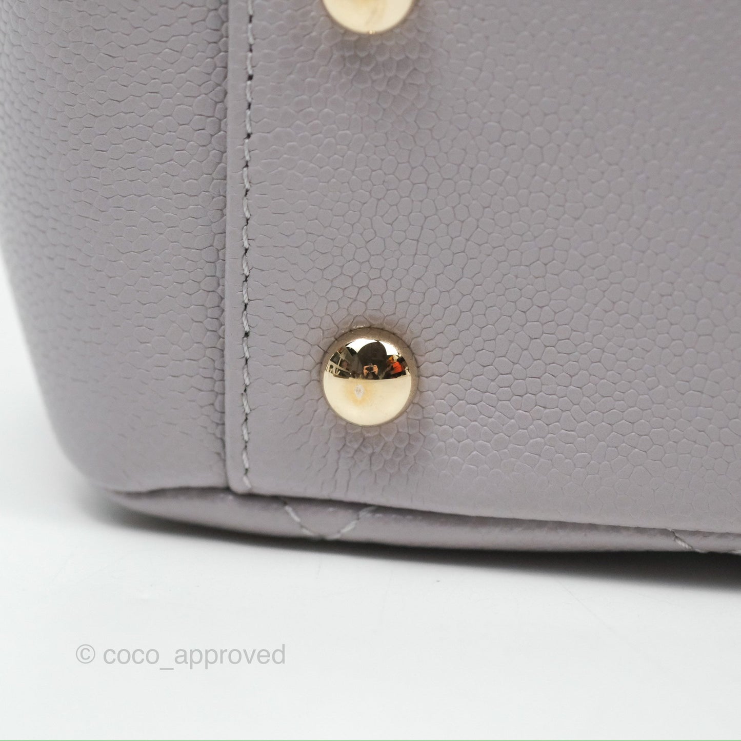 Chanel Quilted Medium Business Affinity Flap Grey Caviar Light Gold Hardware