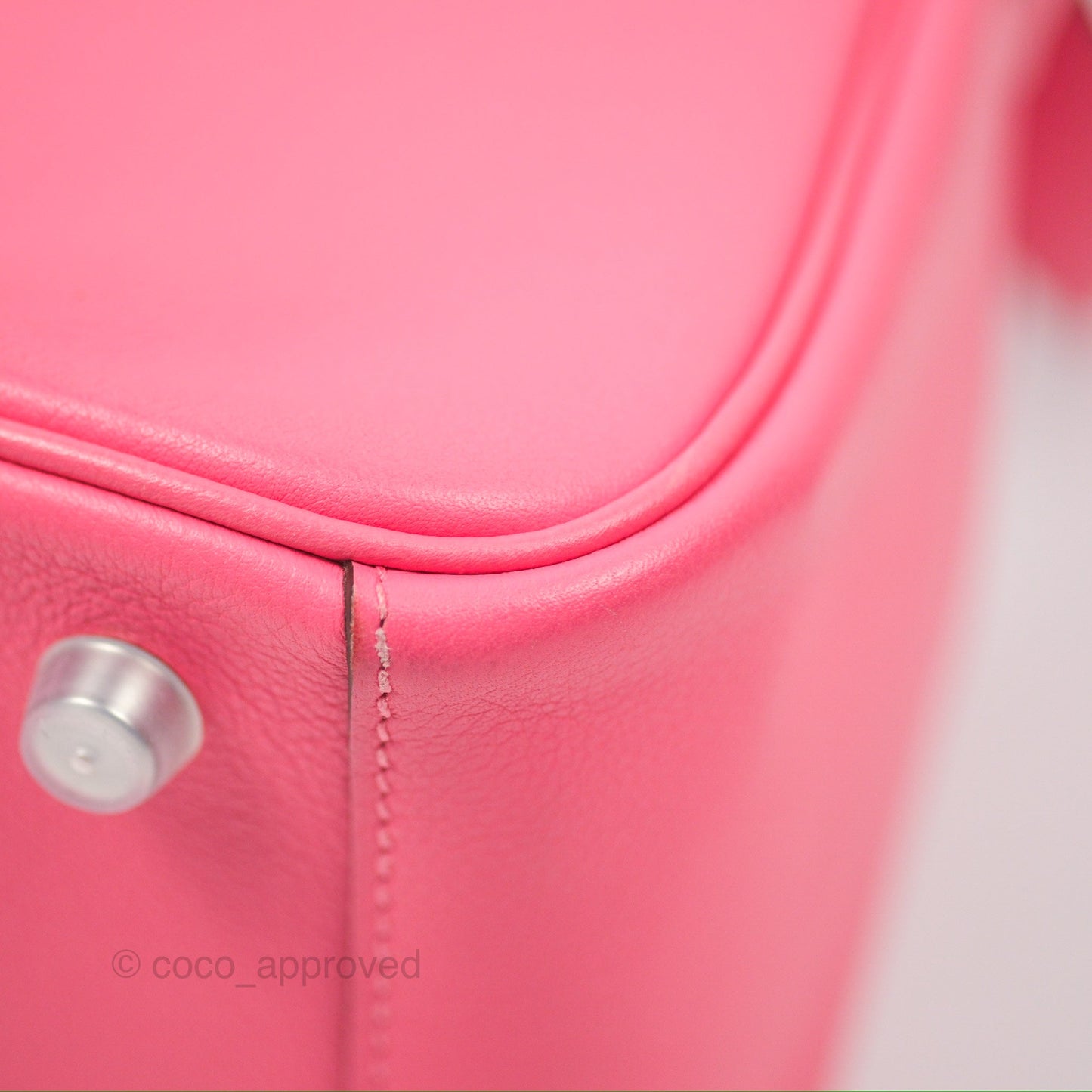 Hermès Lindy 26 Rose Azalee Evercolor Palladium Hardware
