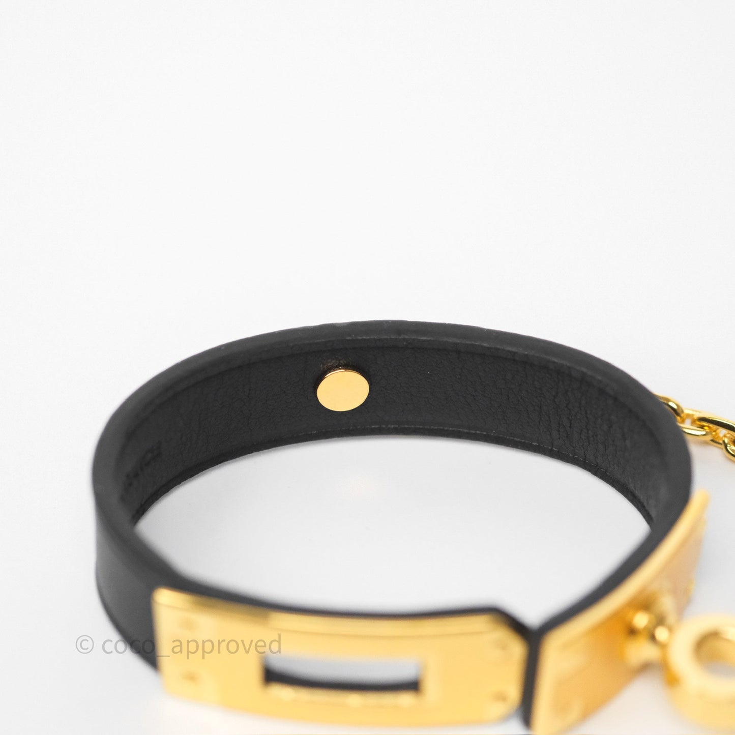 Hermès Kelly Glove Clip Black Swift Gold Hardware