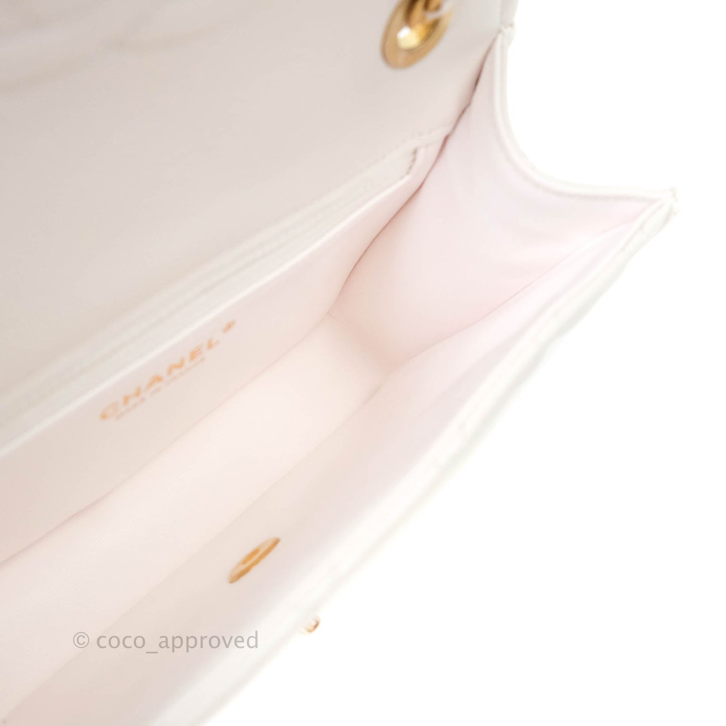 Chanel Small With Chain (O-purse-vanity With Chain) White