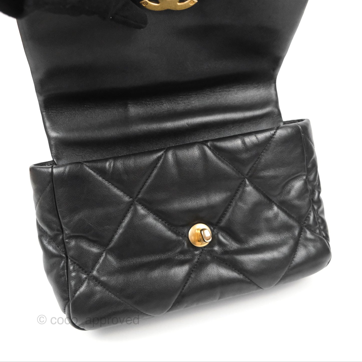 Chanel 19 Small Black Goatskin Mixed Hardware