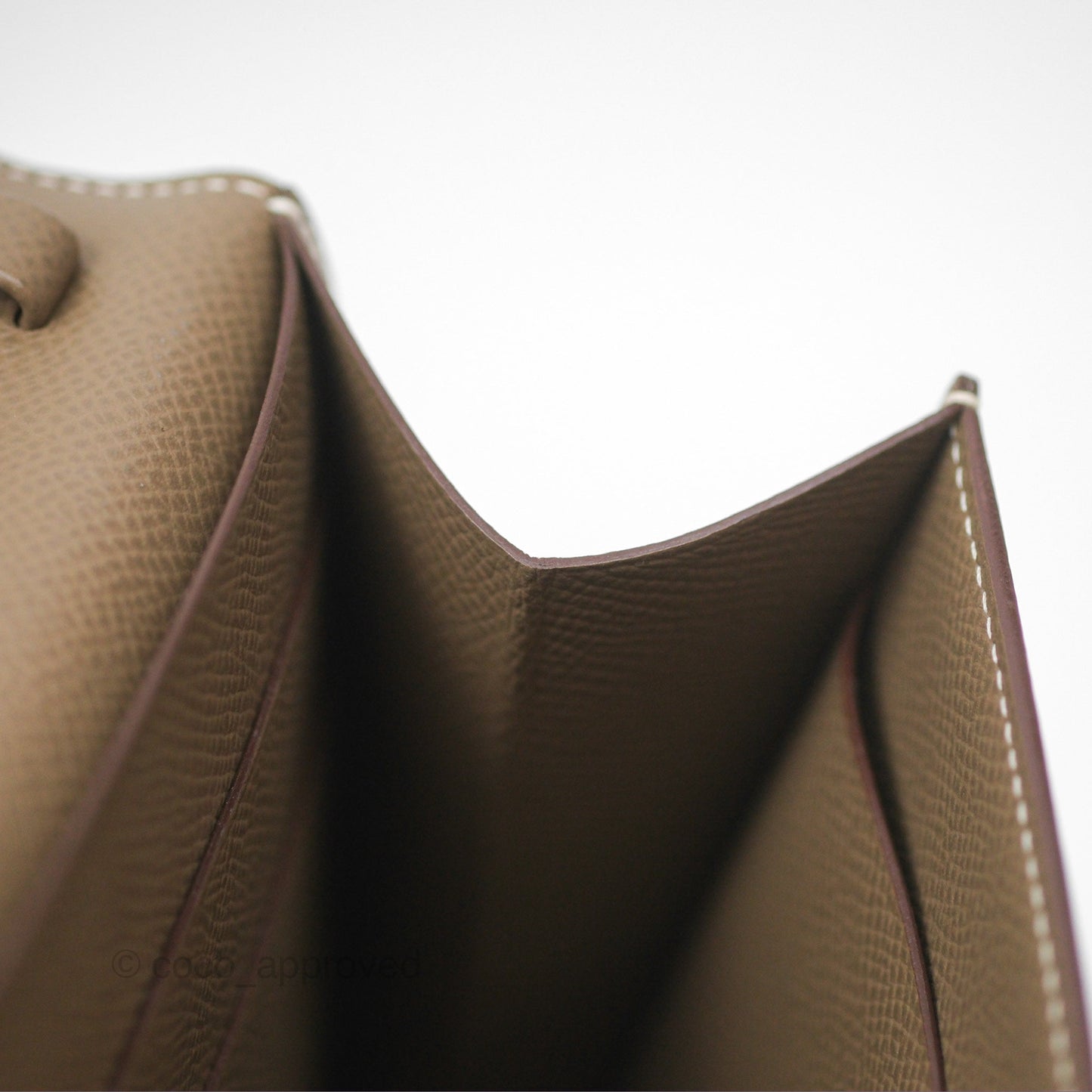 Hermès Clic 16 Wallet Etoupe 18 Epsom Palladium Hardware