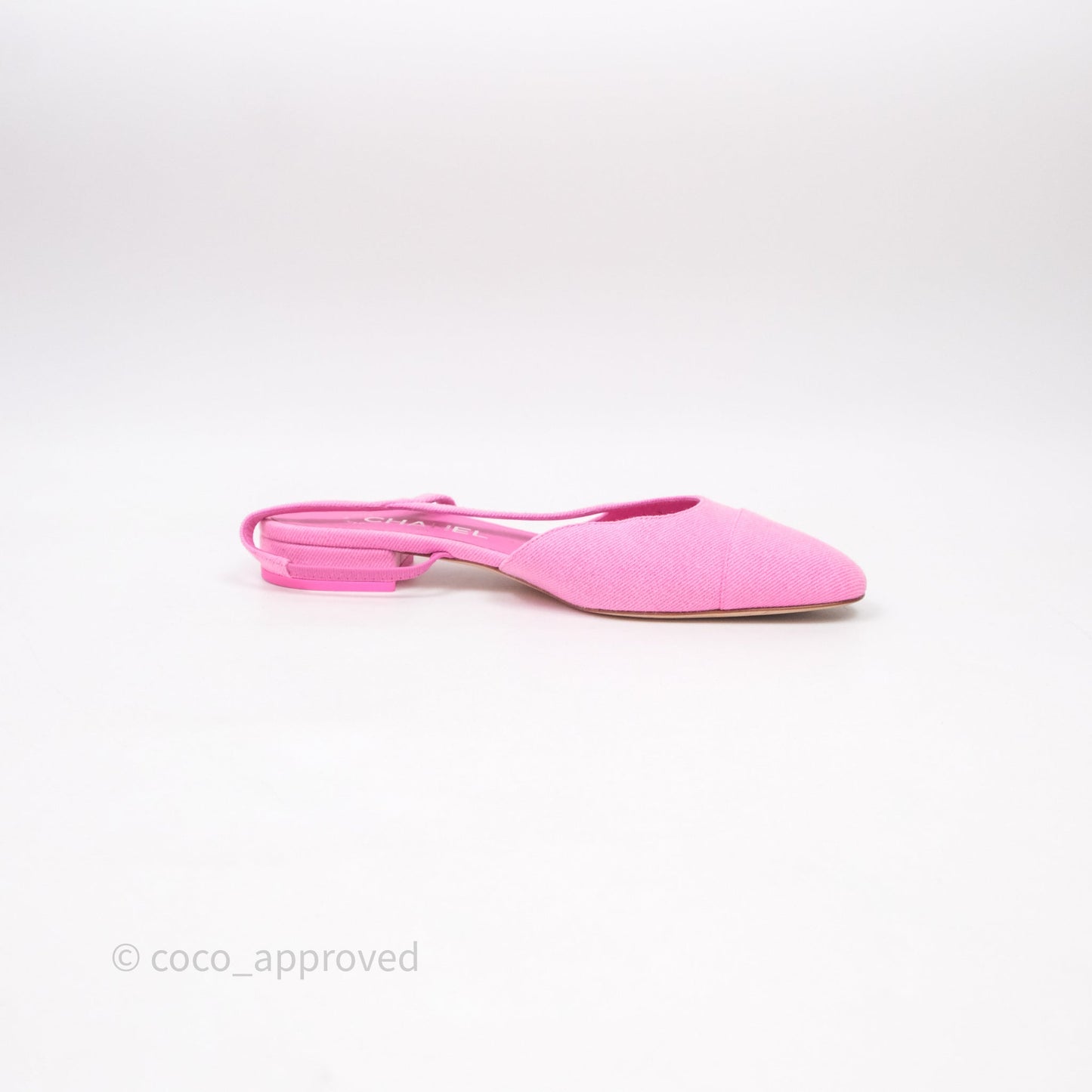 Chanel Classic Slingback Flats Pink Size 38.5
