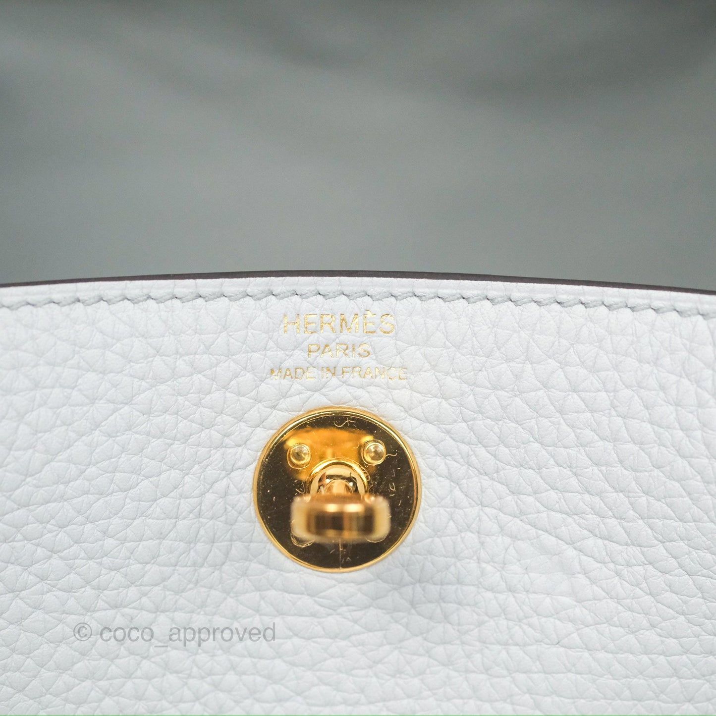 Hermès Mini Lindy 20 Bleu Pale Clemence Gold Hardware