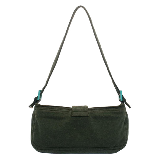 Luxury FendiMamma Baguette Shoulder Bag Nylon Green52438