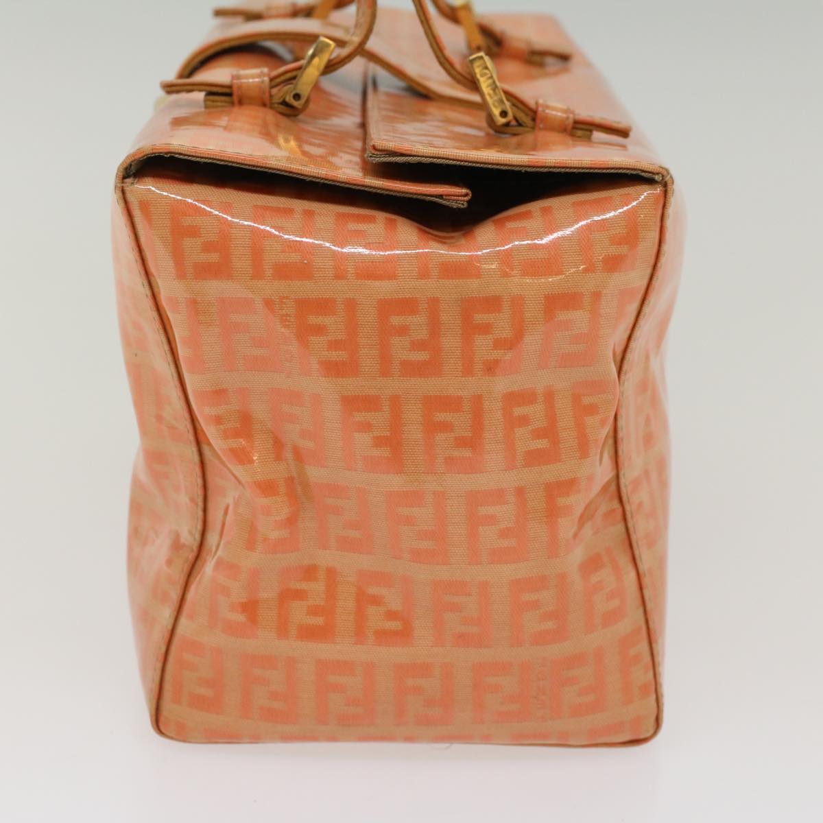 Luxury FendiZucchino Canvas Mamma Baguette Hand Bag Enamel Orange52439
